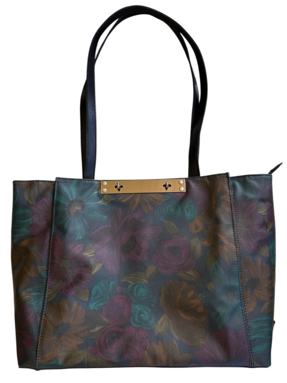 Patricia Nash Silva Travel Tote Large Peruvian Painting Floral LIKE NEW